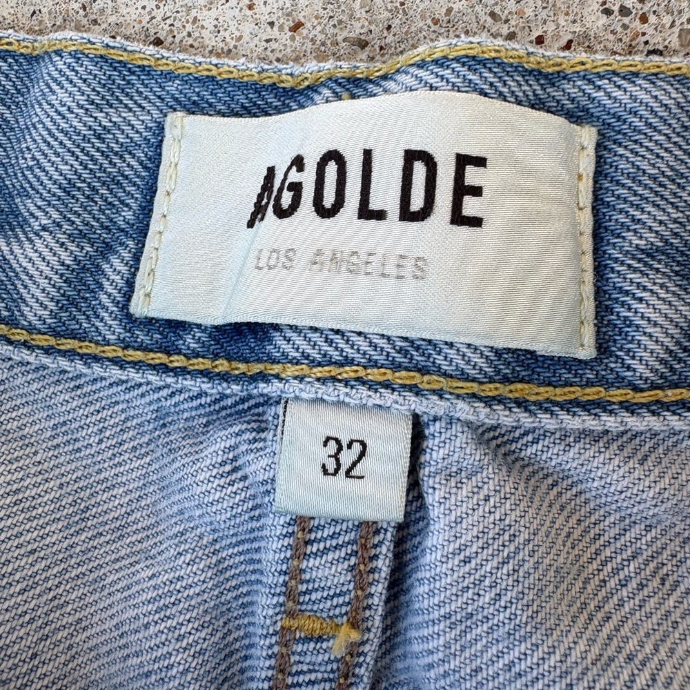 Agolde Parker Blue Jean Shorts - Picture 5 of 7
